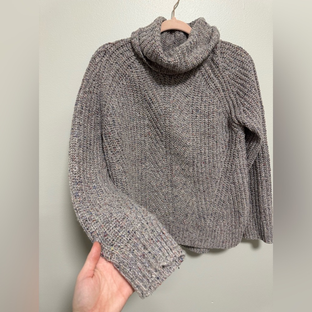Women’s Madewell Colorfleck Ribbed Turtleneck Sweater - Picture 7 of 12